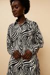 Wallis Zebra Over-Sized Longline Shirt thumbnail 4