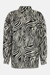 Wallis Zebra Over-Sized Longline Shirt thumbnail 5