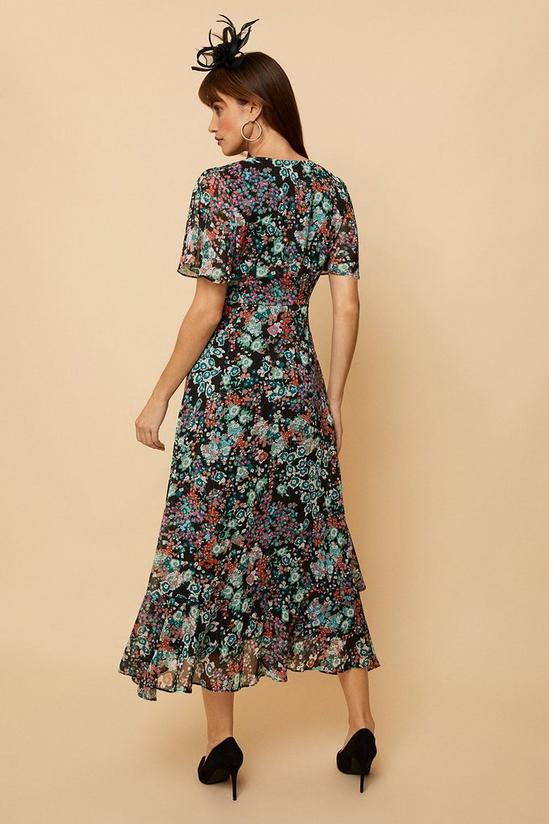 Wallis Wrap Floral Midi Dress 3