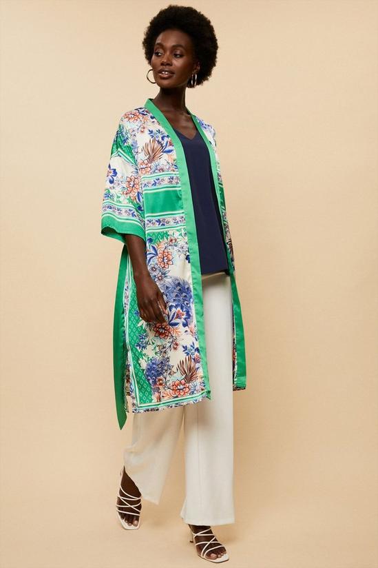 Wallis Scarf Print Belted Kimono 1