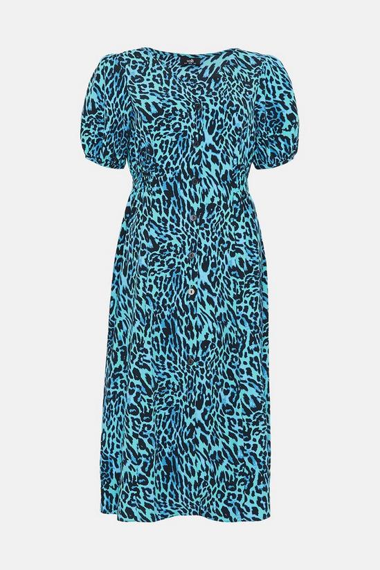 Wallis Blue Animal Woven Midi Dress 5