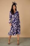 Wallis Jacquard Floral Wrap Midi Dress thumbnail 2