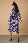 Wallis Jacquard Floral Wrap Midi Dress thumbnail 3
