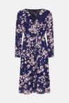 Wallis Jacquard Floral Wrap Midi Dress thumbnail 5