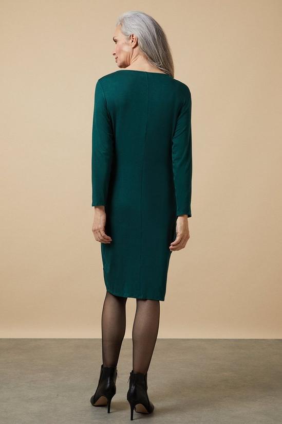 Wallis Green Knot Side Jersey Dress 3
