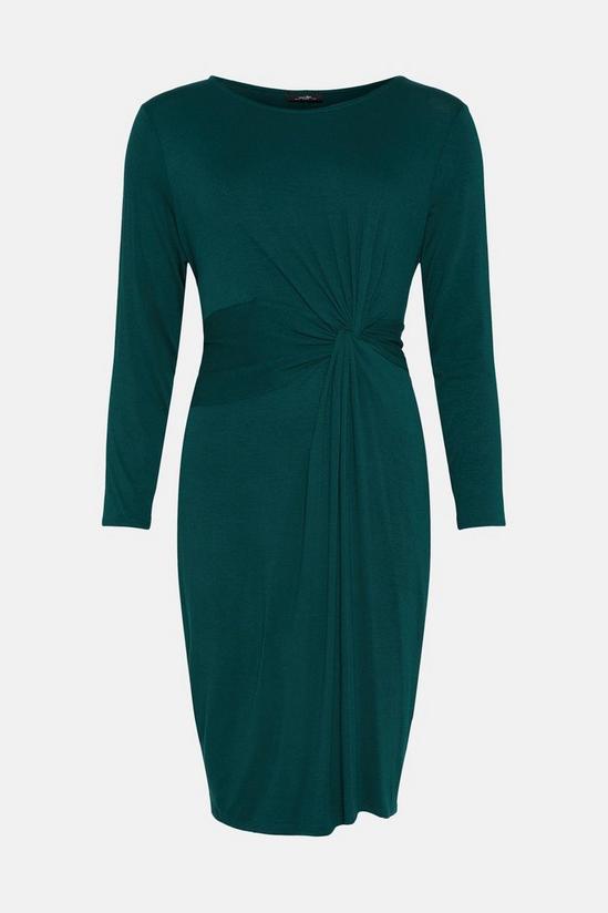 Wallis Green Knot Side Jersey Dress 5