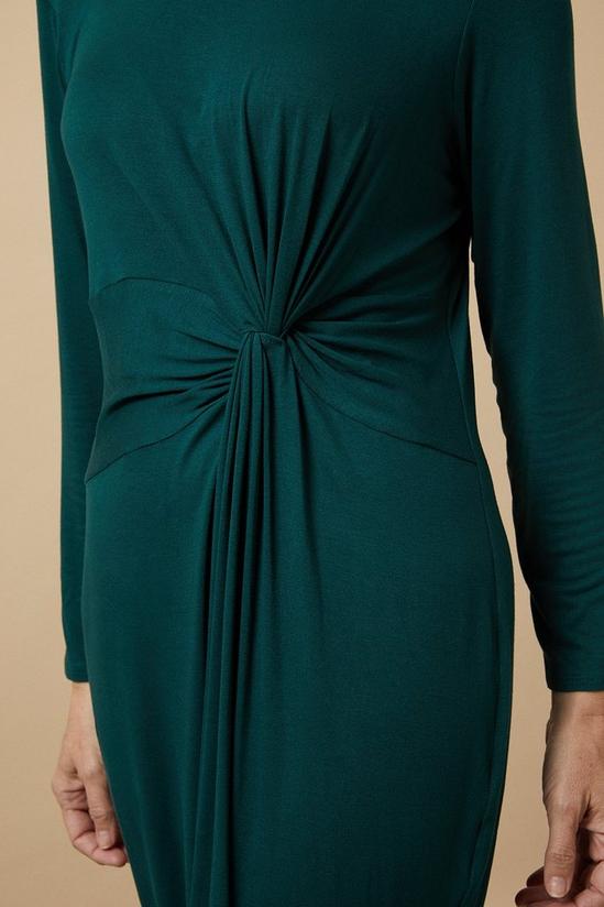 Wallis Green Knot Side Jersey Dress 6