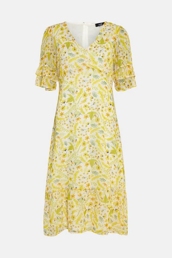 Wallis Yellow Floral Tea Dress 5