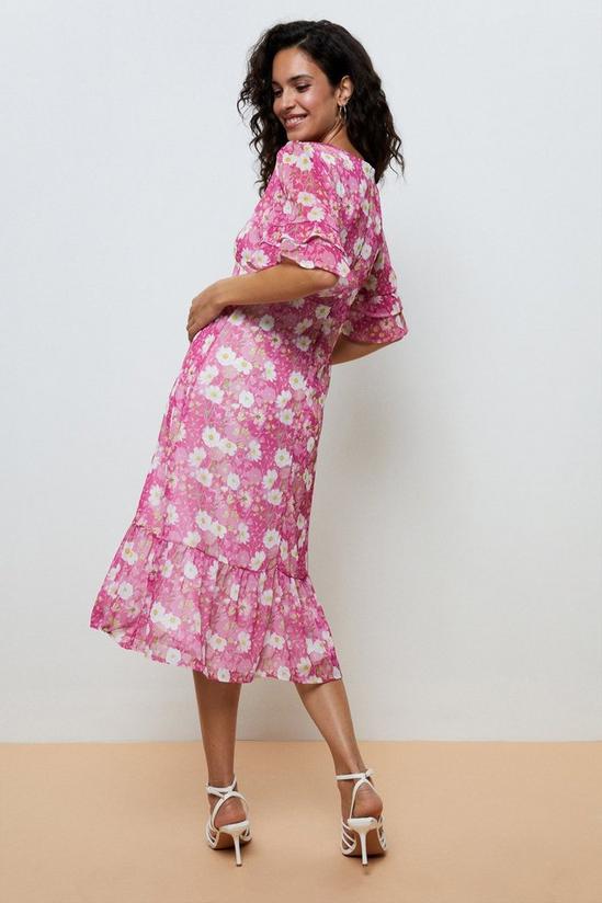Wallis Pink Floral Tea Dress 3