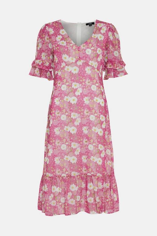 Wallis Pink Floral Tea Dress 5