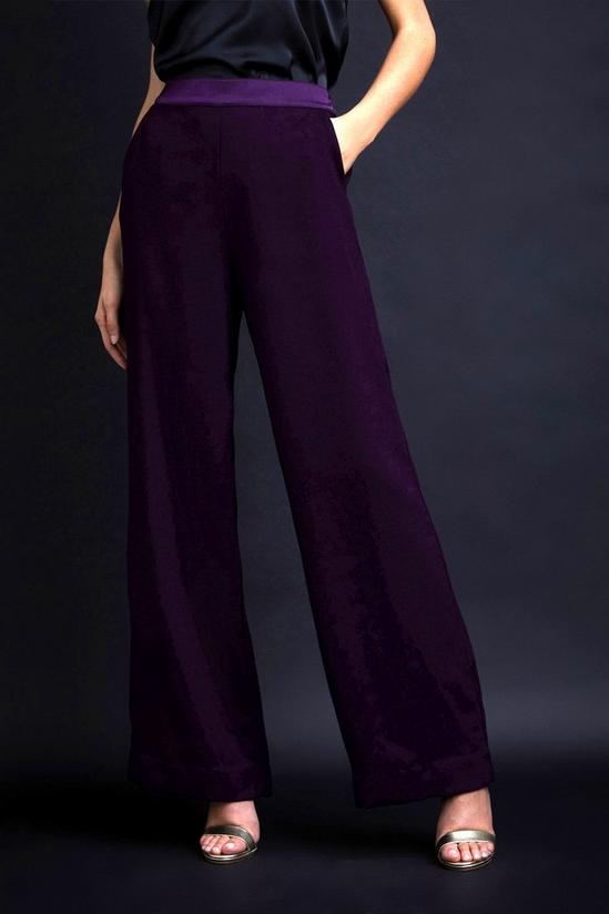 Wallis Satin Crepe Elasticated Waist Suit Trousers 1