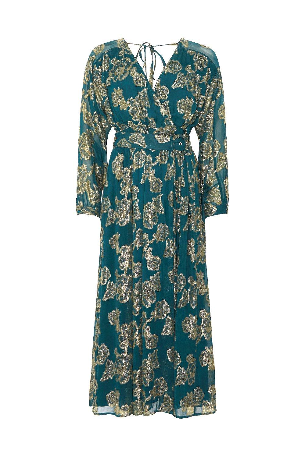 Whistles gabrielle silk hot sale wrap dress