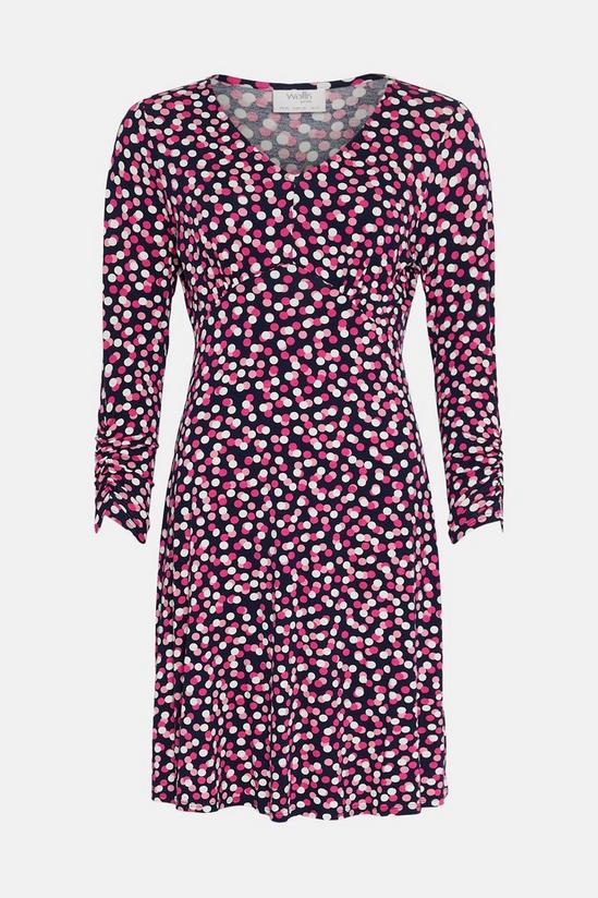 Wallis Petite Pink Spot Jersey Midi Dress 5