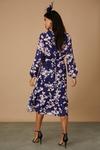 Wallis Jacquard Floral Wrap Midi Dress thumbnail 3