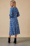 Wallis Petite Blue Abstract Jersey Midi Dress thumbnail 3