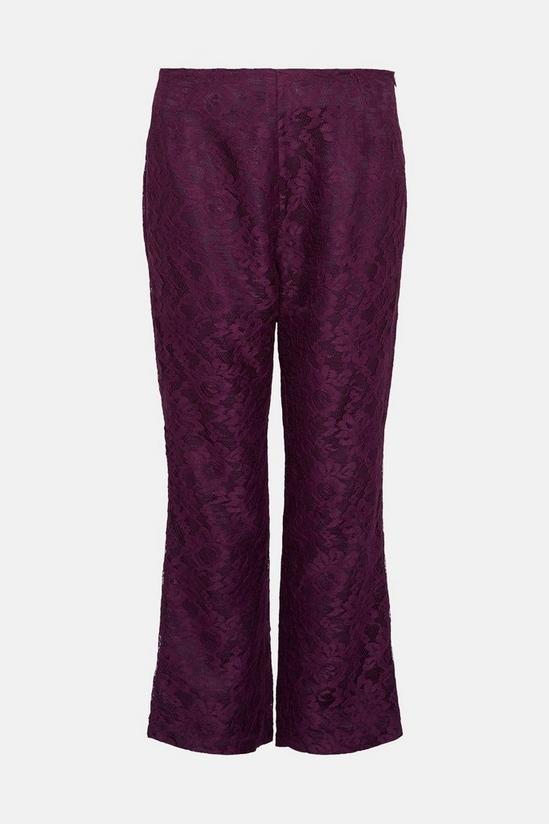 Wallis Petite Purple Lace Straight Leg Trousers 5