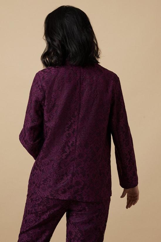 Wallis Petite Purple Lace Blazer 3