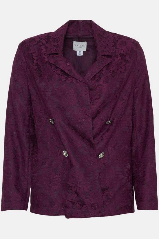 Wallis Petite Purple Lace Blazer 5