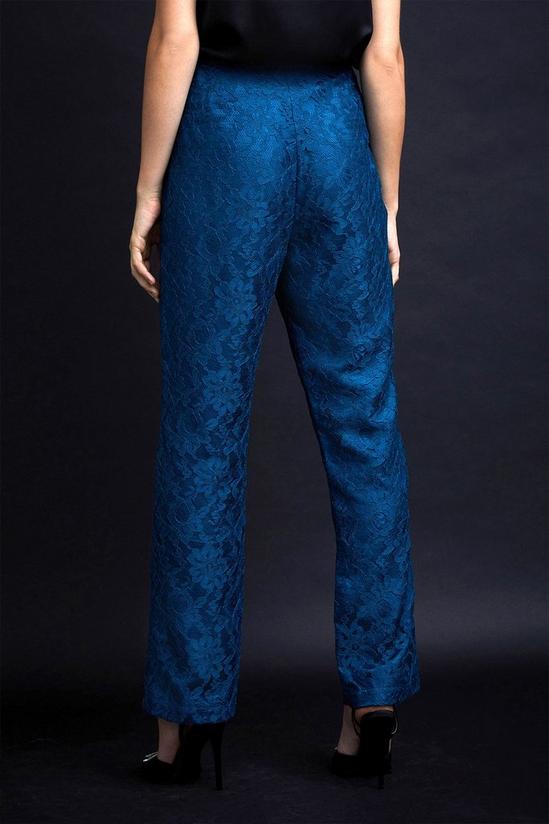 Wallis Teal Lace Straight Leg Trousers 3