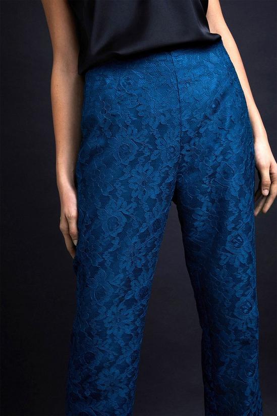 Wallis Teal Lace Straight Leg Trousers 4