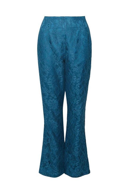 Wallis Teal Lace Straight Leg Trousers 5