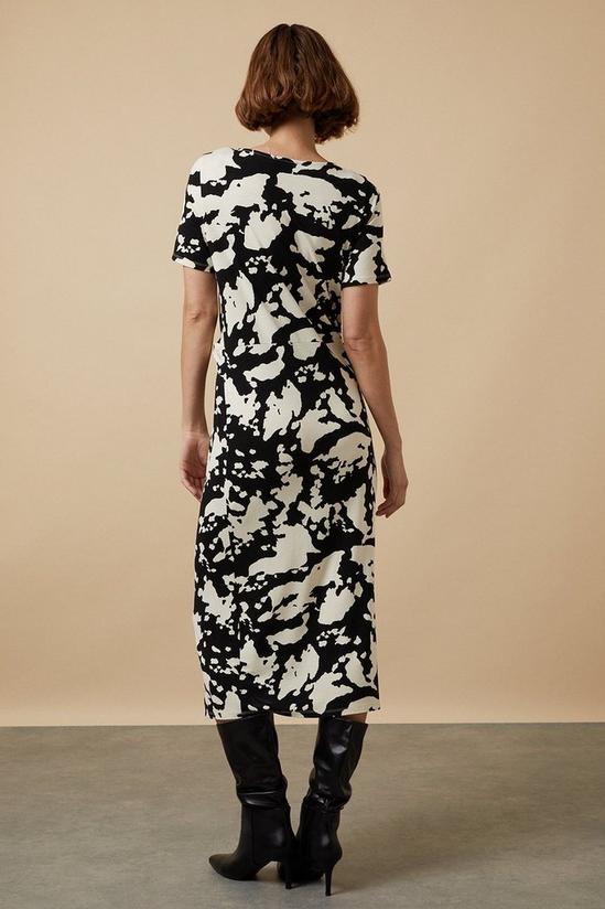 Wallis Mono Abstract Twist Front Jersey Dress 3
