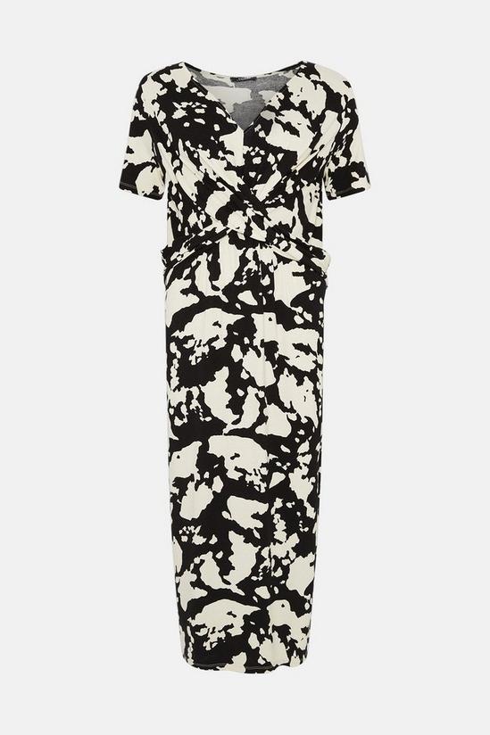 Wallis Mono Abstract Twist Front Jersey Dress 5