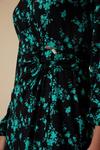 Wallis Green Stencil Floral Ring Detail Jersey Dress thumbnail 4