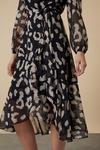Wallis Mono Leopard Belted Wrap Dress thumbnail 6