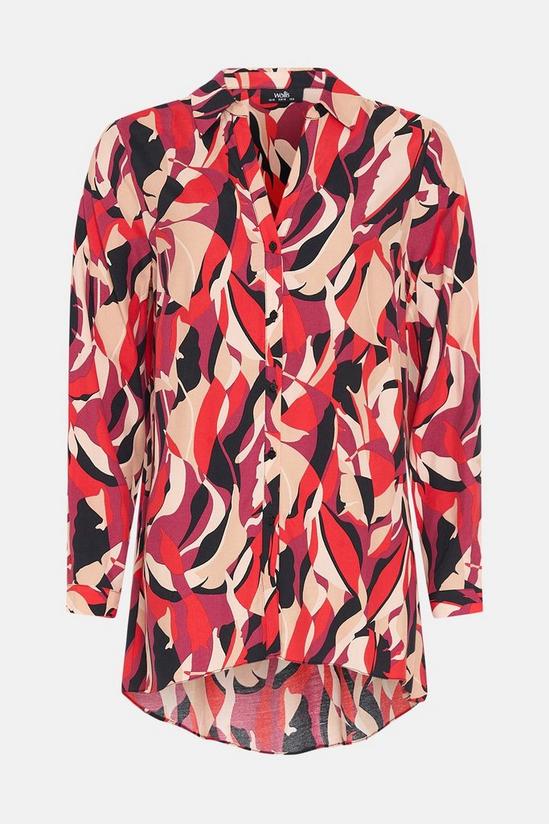 Wallis Berry Abstract High Low Hem Shirt 5