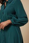 Wallis Plain Green Belted Shirt Dress thumbnail 4