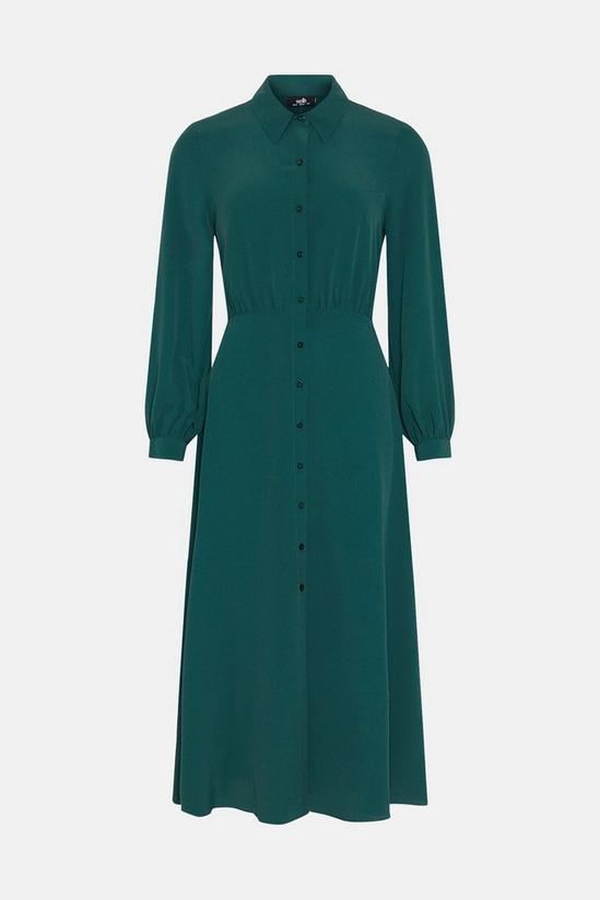 Wallis Plain Green Belted Shirt Dress 5