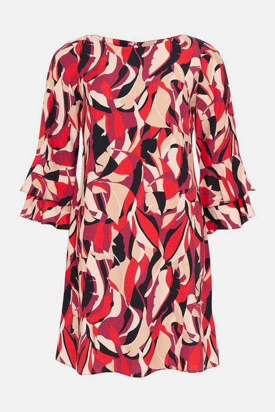 Wallis Berry Abstract Slash Neck Shift Dress 5