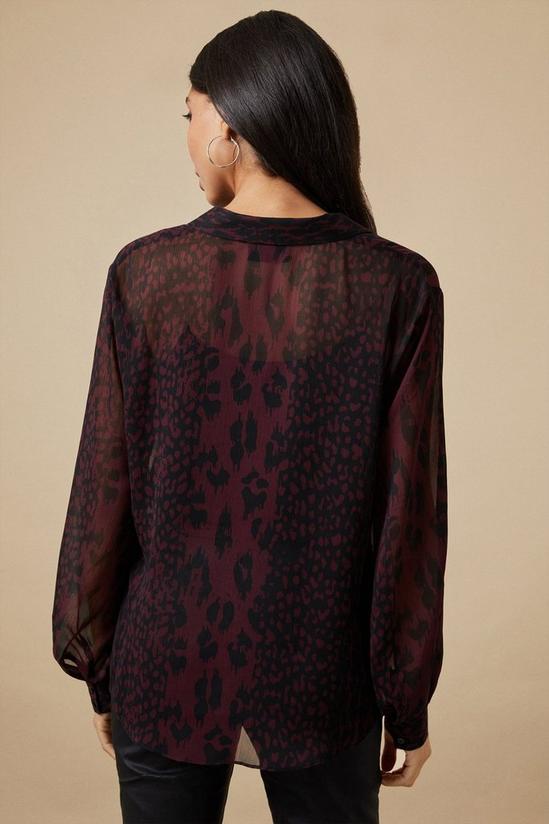 Wallis Berry Abstract Animal High Low Hem Shirt 3