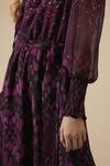 Wallis Pink Feather Border Shirred Belted Dress thumbnail 4