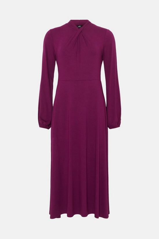 Wallis Twist Neck Blouson Sleeve Jersey Dress 5