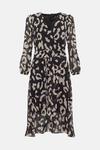 Wallis Mono Leopard Belted Wrap Dress thumbnail 5
