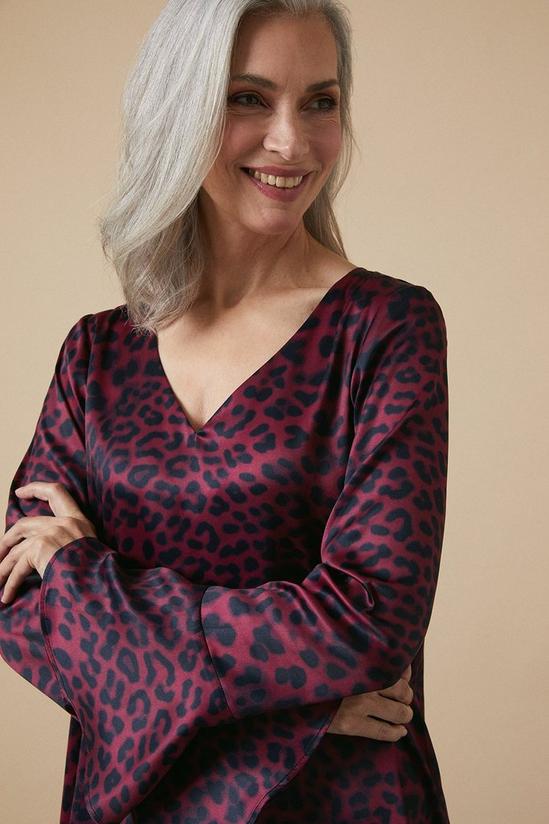 Wallis Tall Berry Leopard  Shift Dress 4