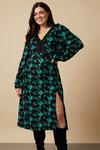 Wallis Curve Green Floral Lace Jersey Midi Dress thumbnail 2