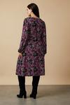 Wallis Curve Purple Floral Lace Jersey Midi Dress thumbnail 3