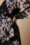 Wallis Curve Black Floral Wrap Dress thumbnail 4