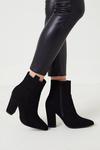 Wallis Wide Angelique Side Tab Detail Heeled Ankle Boots thumbnail 1