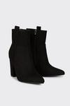 Wallis Wide Angelique Side Tab Detail Heeled Ankle Boots thumbnail 4