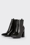 Wallis Wide Aura Pointed Block Heeled Ankle Boots thumbnail 3