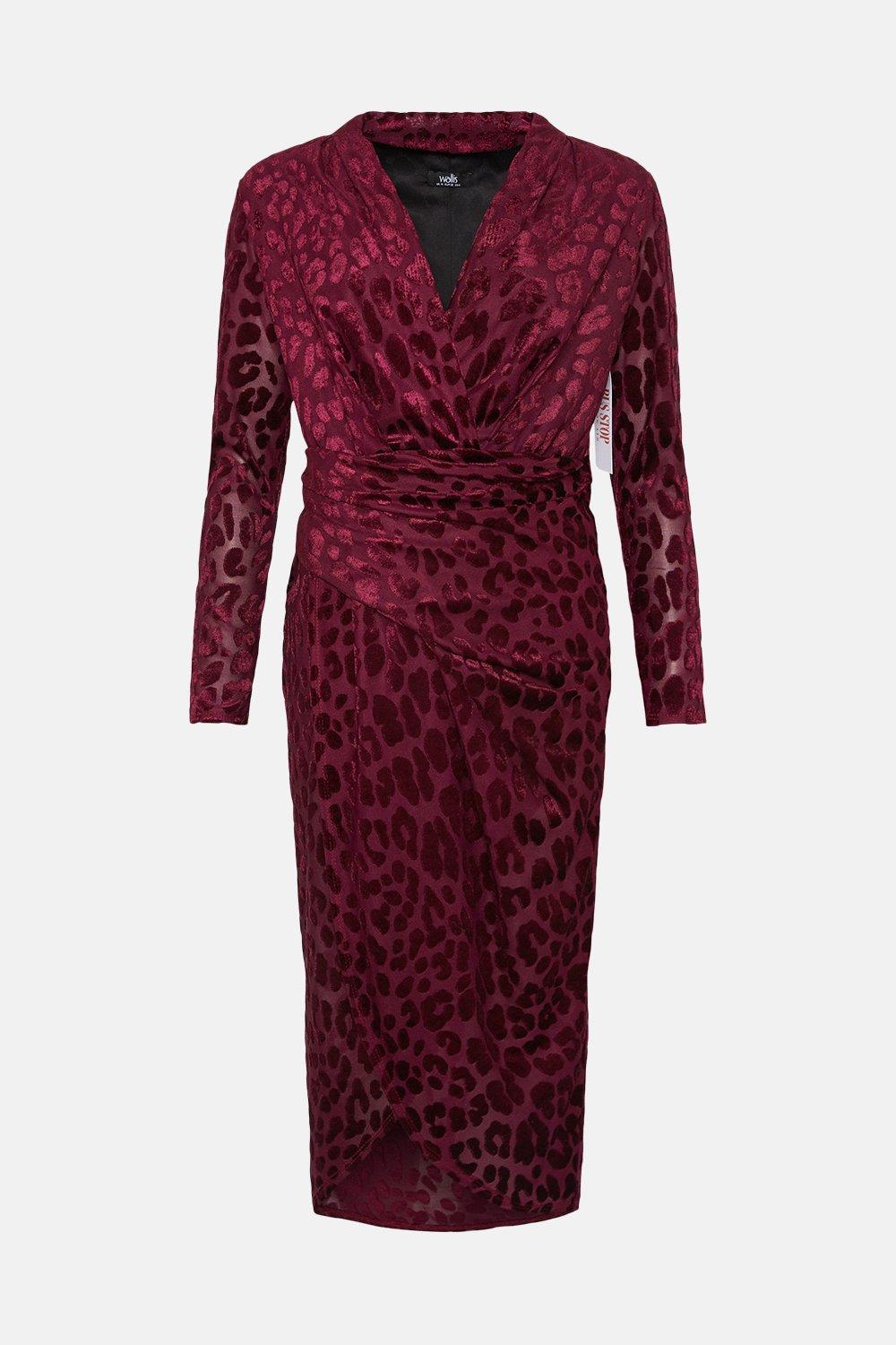 Dvf animal hotsell devore wrap dress