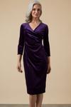 Wallis Purple Velvet Wrap Dress thumbnail 2