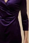 Wallis Purple Velvet Wrap Dress thumbnail 4