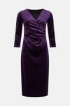 Wallis Purple Velvet Wrap Dress thumbnail 5