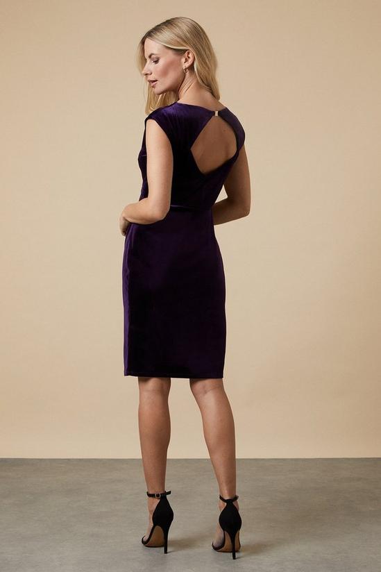 Wallis Petite Purple Velvet Dress 3