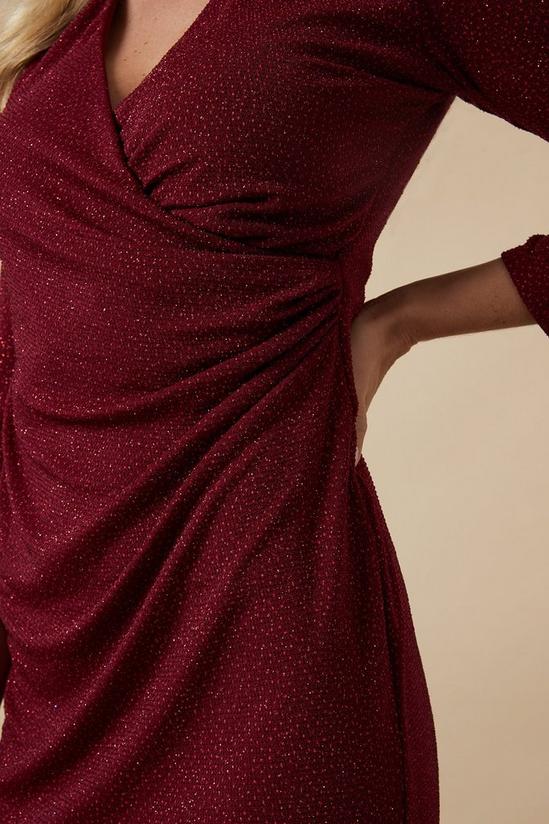 Wallis Petite Shimmer Wrap Dress 4